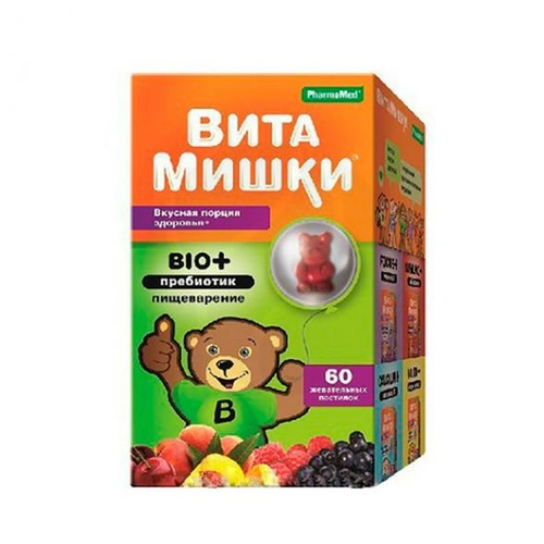 ВитаМишки Био+ пребиотик Пастилки в Казахстане, интернет-аптека Рокет Фарм