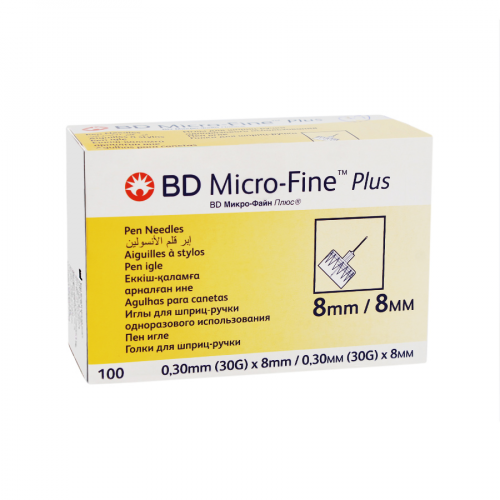 Игла BD Micro Fine Plus к инсулиновым инжекторам размером 30G Иглы в Казахстане, интернет-аптека Рокет Фарм