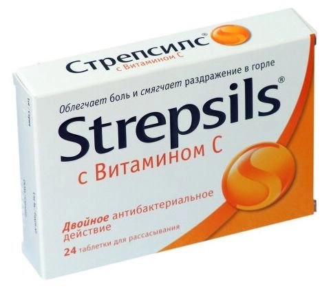 Стрепсилс с витамином С со вкусом апельсина Таблетки в Казахстане, интернет-аптека Рокет Фарм