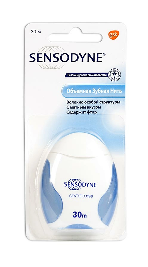 Нить зубная Сенсодин Sensodyne Total Care Gental Floss 30м 