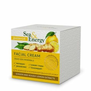 Си&Энерджи Sea&Energy Крем для лица дневной для жирной и комбинированной кожи с имбирем и экстром дикого лимона Крем в Казахстане, интернет-аптека Рокет Фарм