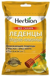 Хербион без сахара мед лимон