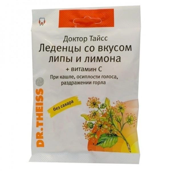 Липа и лимон с витамином С Доктор Тайсс Леденцы в Казахстане, интернет-аптека Рокет Фарм