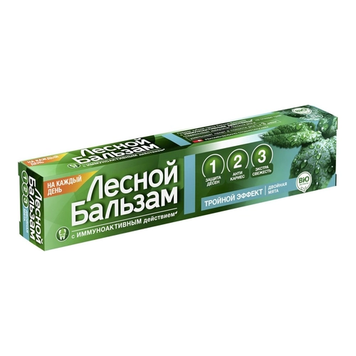 Паста зубная Лесной бальзам Тройной эффект Двойная мята Паста в Казахстане, интернет-аптека Рокет Фарм