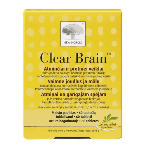 Клеар Браин Clear Brain Нью Нордик New Nordic Таблетки в Казахстане, интернет-аптека Рокет Фарм