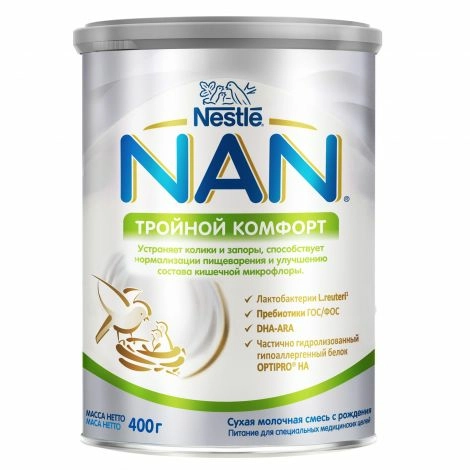 Nestle NAN НАН Тройной комфорт с рождения _ 400г №1