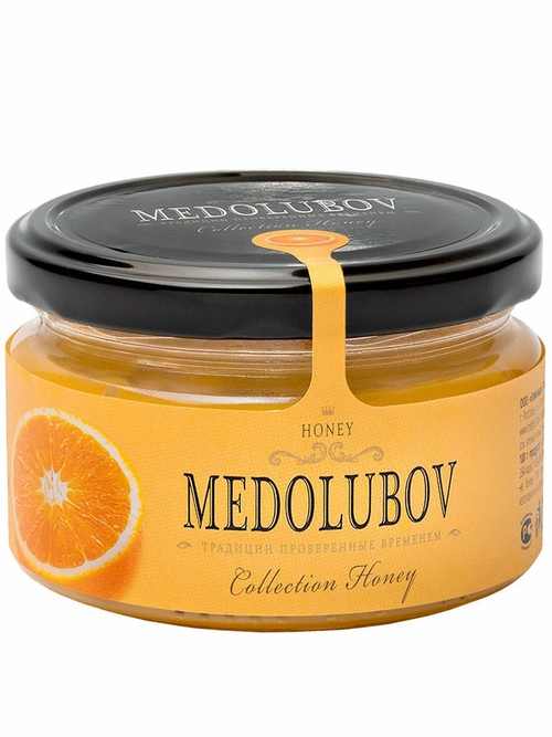 Крем-мед Медолюбов с апельсином 250мл Мед 250мл