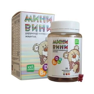Мини Вини витаминно-минеральный комплекс для детей Пастилки в Казахстане, интернет-аптека Рокет Фарм