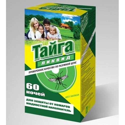 Тайга Ликвид жидкость от комаров 60 ночей Жидкость в Казахстане, интернет-аптека Рокет Фарм
