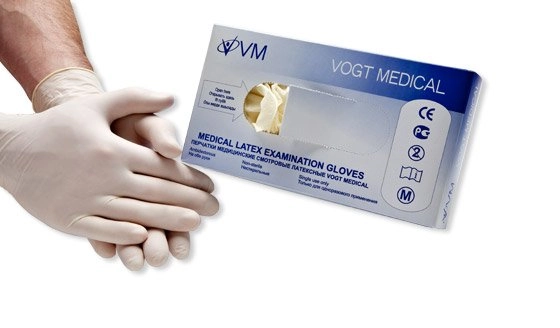 Перчатки Vogt Medical хирургические латексные нестерильные опудренные размер 8,0 Перчатки в Казахстане, интернет-аптека Рокет Фарм