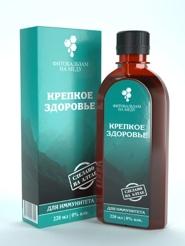 Фитобальзам на меду Крепкое здоровье для иммунитета Бальзам в Казахстане, интернет-аптека Рокет Фарм