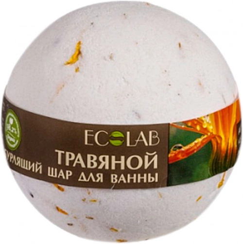 ЭкоЛаб Шар для ванны бурлящий Примула и Зеленый чай  в Казахстане, интернет-аптека Рокет Фарм