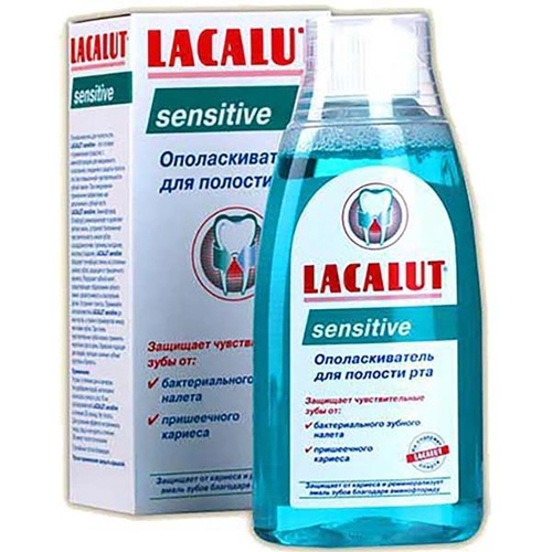 Ополаскиватель для полости рта Лакалют Lacalut Sensitive Сенситив антибактериальный Ополаскиватель в Казахстане, интернет-аптека Рокет Фарм