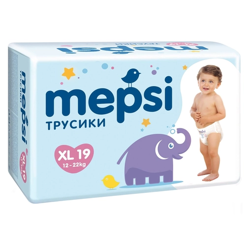 Подгузники Мепси Mepsi XL (12-22Кг) трусики Подгузники в Казахстане, интернет-аптека Рокет Фарм