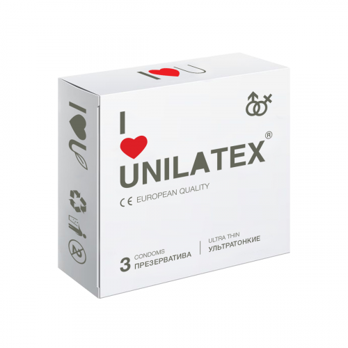 ПРЕЗЕРВАТИВЫ Unilatex Ультратонкие №3  в Казахстане, интернет-аптека Рокет Фарм