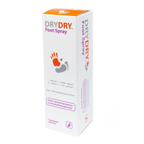 DRYDRY Средство от потоотделения для ног Foot Spray, 100мл.  в Казахстане, интернет-аптека Рокет Фарм