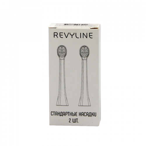 REVYLINE Насадки стандартные для звуковой зубной щетки 2шт RL 020 5399 Blue  в Казахстане, интернет-аптека Рокет Фарм