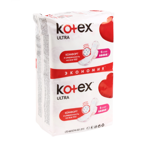 KOTEX Прокладки гигиенические Ultra Dry Super №16 сетка  в Казахстане, интернет-аптека Рокет Фарм