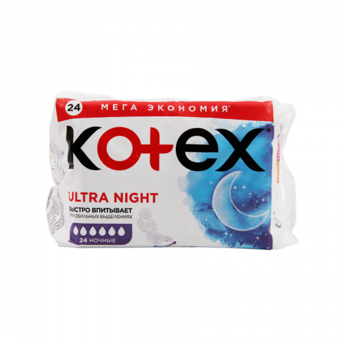 KOTEX Прокладки Ultra ночные 24шт  в Казахстане, интернет-аптека Рокет Фарм
