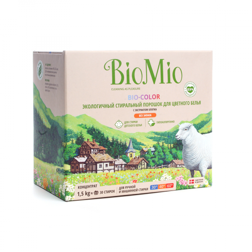BIO MIO Порошок BioColor для цветного белья 1.5кг  в Казахстане, интернет-аптека Рокет Фарм