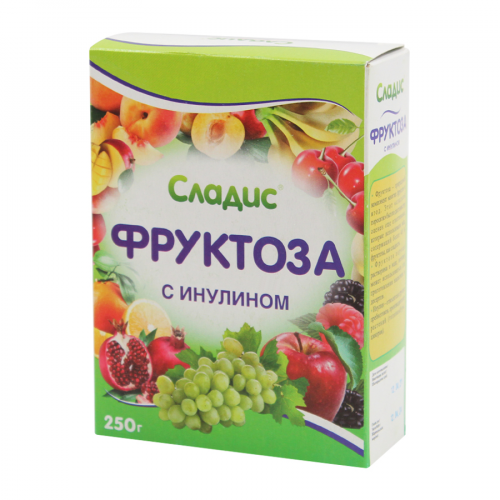 СЛАДИС Подсластитель порошок фруктоза 250гр  в Казахстане, интернет-аптека Рокет Фарм
