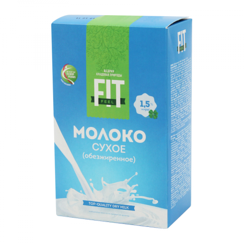 FIT FEEL Молоко сухое обезжиренное 1,5% 300гр (коробка)  в Казахстане, интернет-аптека Рокет Фарм