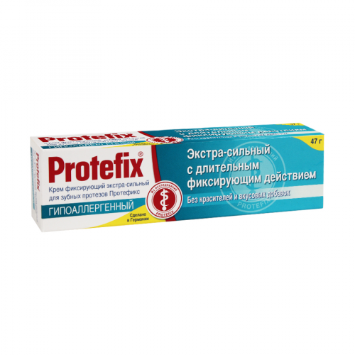 Крем для фиксации зубных протезов Protefix Extra Протефикс Гипоаллергенный экстра сильный Крем в Казахстане, интернет-аптека Рокет Фарм