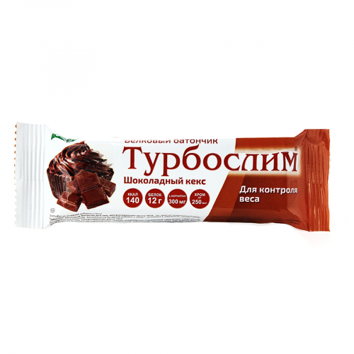 ЭВАЛАР Батончик белковый Турбослим Шоколадный кекс 50гр  в Казахстане, интернет-аптека Рокет Фарм