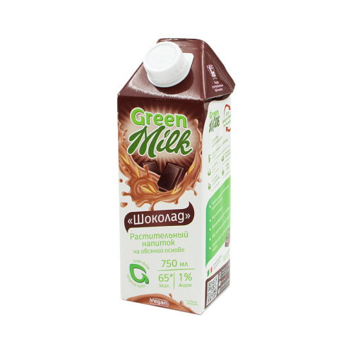 GREEN MILK Напиток растительный Шоколад 750мл  в Казахстане, интернет-аптека Рокет Фарм