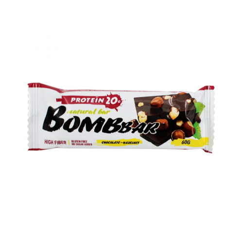 BOMBBAR Батончик Шоколад-Фундук протеиновый 60гр  в Казахстане, интернет-аптека Рокет Фарм
