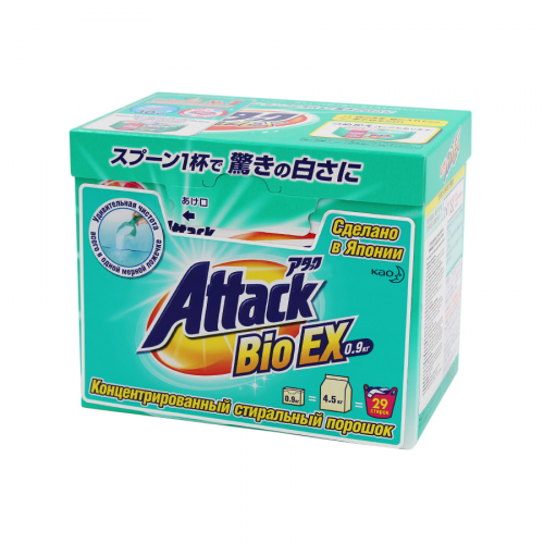 ATTACK Порошок стиральный Bio EX 1кг  в Казахстане, интернет-аптека Рокет Фарм