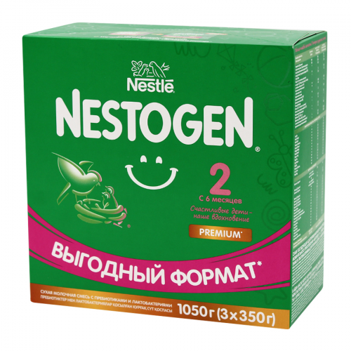 NESTLE Смесь молочная НЕСТОЖЕН -2  3*350гр (1050гр)  в Казахстане, интернет-аптека Рокет Фарм