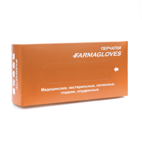 FARMAGLOVES Перчатки гладкие опудренные XS,S,М,L  в Казахстане, интернет-аптека Рокет Фарм