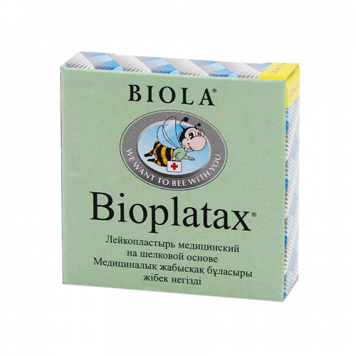 BIOLA BIOPLATAX Лейкопластырь на шелковой основе 1,25см*5м  в Казахстане, интернет-аптека Рокет Фарм
