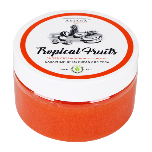ASIANA Крем-скраб сахарный для тела Tropical Fruits 250мл  в Казахстане, интернет-аптека Рокет Фарм