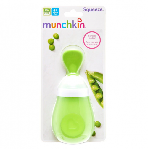 Ложка-бутылочка Munchkin для первого прикорма Зеленая 4+ 150мл  в Казахстане, интернет-аптека Рокет Фарм