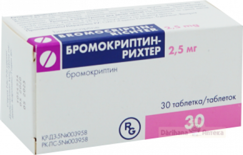 Бромокриптин Рихтер Таблетки в Казахстане, интернет-аптека Рокет Фарм