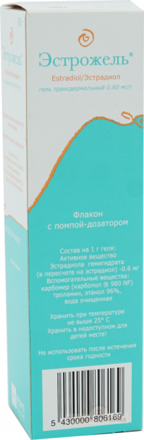 Besins Healthcare гель Эстрожель трансдермальный 80 мл  в Казахстане, интернет-аптека Рокет Фарм
