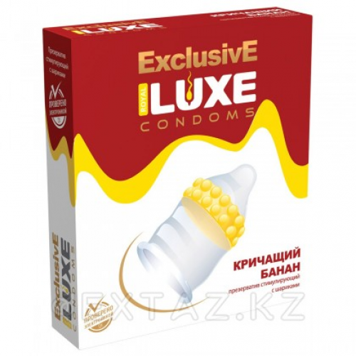 Презерватив Luxe EXCLUSIVE Кричащий банан (с двойн.пупырышками) 1 шт.  в Казахстане, интернет-аптека Рокет Фарм