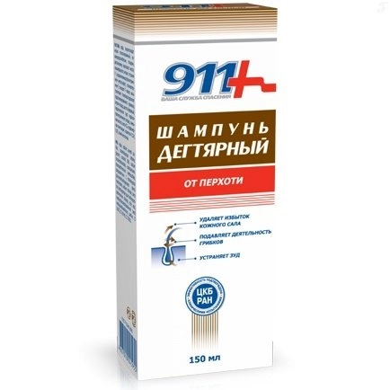 911 Дегтярный от перхоти псориаза себореи Шампунь в Казахстане, интернет-аптека Рокет Фарм