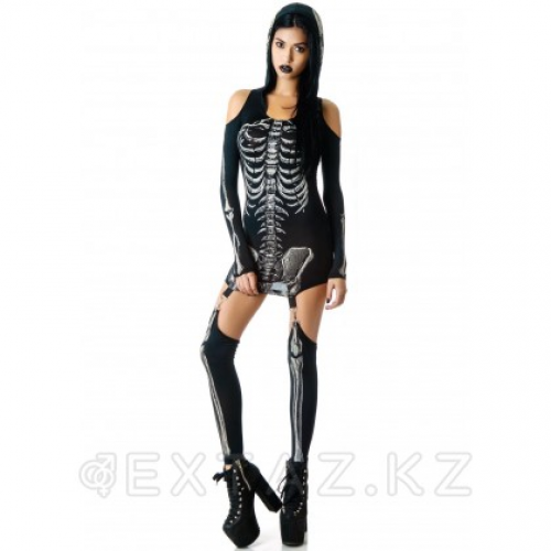 Платье на хеллоуин «Скелет» размер L  в Казахстане, интернет-аптека Рокет Фарм