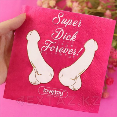 Салфетки для вечеринки Super Dick Forever (10 шт)  в Казахстане, интернет-аптека Рокет Фарм