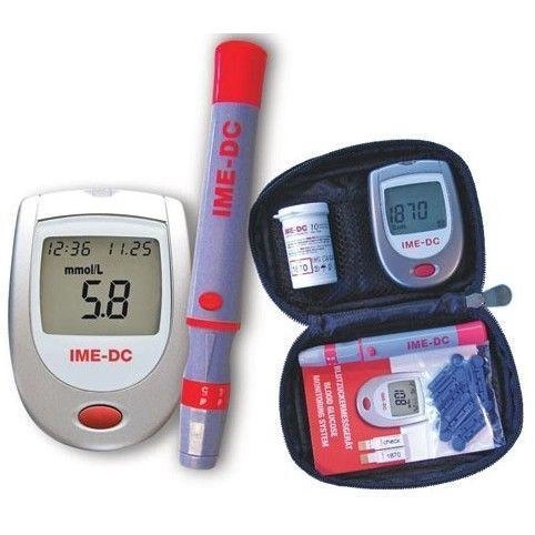 Глюкометр IME DC в комплекте с тест полосками 5 штук ланцетами 10 штук и ручкой Приборы для измерения уровня глюкозы в крови 1 шт.