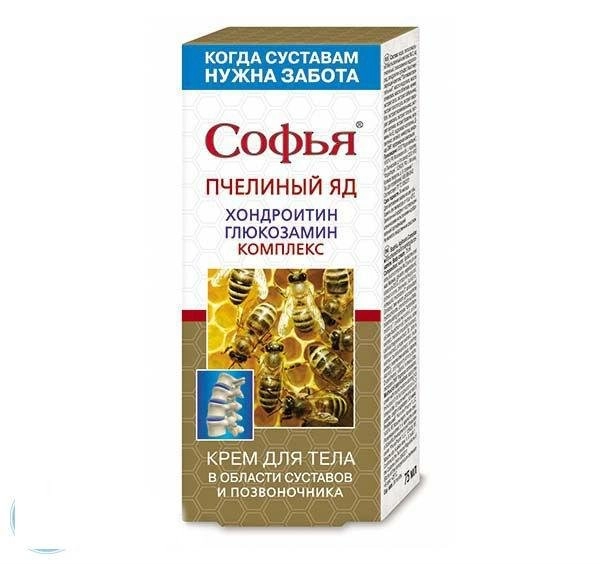 Софья для тела Пчелиный яд Хондроитин глюкозамин комплекс Крем в Казахстане, интернет-аптека Рокет Фарм