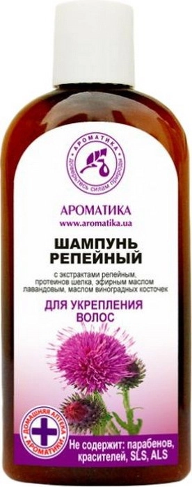 Ароматика шампунь репейный для укрепления волос Шампунь в Казахстане, интернет-аптека Рокет Фарм