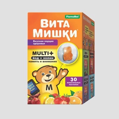 ВитаМишки Мульти+ йод + холин Пастилки в Казахстане, интернет-аптека Рокет Фарм
