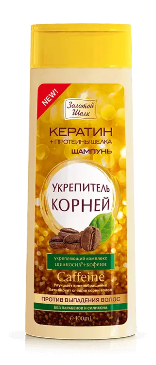 Золотой шелк Укрепитель корней против выпадения волос Шампунь в Казахстане, интернет-аптека Рокет Фарм